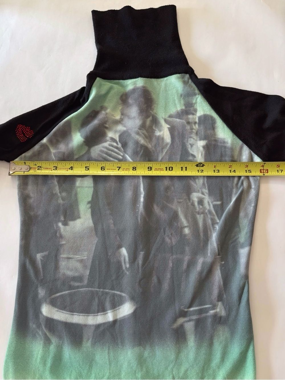 Twin-Set by Simona Barbieri S Graphic Turtleneck Top Goth Y2K Avant Garde - Picture 9 of 9